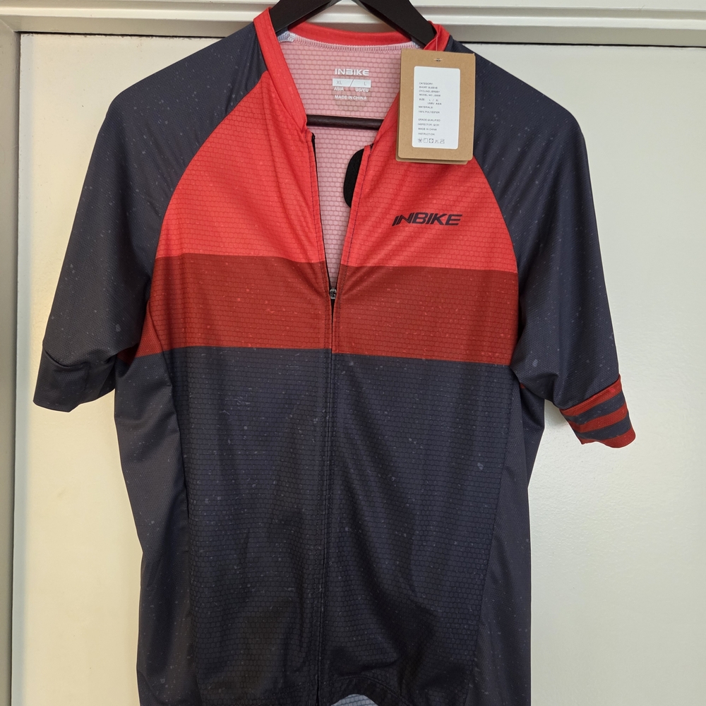 New INBIKE Men's Short Sleeve Cycling Jersey - Size L